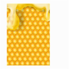 Abstract Honeycomb Background With Realistic Transparent Honey Drop Small Garden Flag (two Sides) by Vaneshart