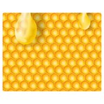 Abstract Honeycomb Background With Realistic Transparent Honey Drop Double Sided Flano Blanket (Medium)  60 x50  Blanket Front