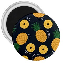 Seamless Pattern Pineapple Pattern 3  Magnets by Vaneshart