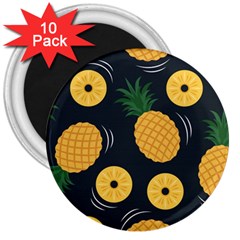 Seamless Pattern Pineapple Pattern 3  Magnets (10 Pack)  by Vaneshart