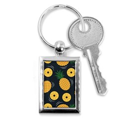 Seamless Pattern Pineapple Pattern Key Chain (rectangle) by Vaneshart