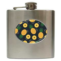 Seamless Pattern Pineapple Pattern Hip Flask (6 Oz) by Vaneshart