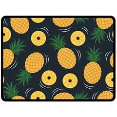 Seamless Pattern Pineapple Pattern Fleece Blanket (large)  by Vaneshart