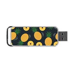 Seamless Pattern Pineapple Pattern Portable Usb Flash (one Side) by Vaneshart