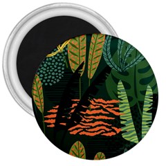 Abstract Seamless Pattern With Tropical Leaves 3  Magnets by Vaneshart