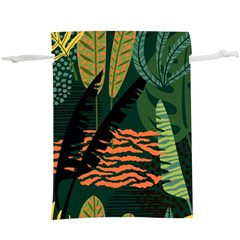 Abstract Seamless Pattern With Tropical Leaves  Lightweight Drawstring Pouch (xl) by Vaneshart