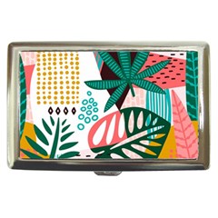 Abstract Seamless Pattern With Tropical Leaves Cigarette Money Case by Vaneshart