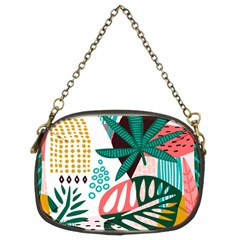 Abstract Seamless Pattern With Tropical Leaves Chain Purse (two Sides) by Vaneshart