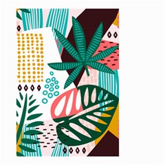 Abstract Seamless Pattern With Tropical Leaves Small Garden Flag (two Sides) by Vaneshart