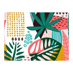 Abstract Seamless Pattern With Tropical Leaves Double Sided Flano Blanket (mini)  by Vaneshart