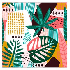 Abstract Seamless Pattern With Tropical Leaves Large Satin Scarf (square) by Vaneshart