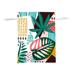 Abstract Seamless Pattern With Tropical Leaves Lightweight Drawstring Pouch (l) by Vaneshart