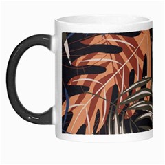 Trend Seamless Pattern With Colorful Tropical Leaves Plants Brown Background Morph Mugs by Vaneshart