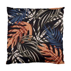 Trend Seamless Pattern With Colorful Tropical Leaves Plants Brown Background Standard Cushion Case (one Side) by Vaneshart