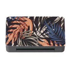 Trend Seamless Pattern With Colorful Tropical Leaves Plants Brown Background Memory Card Reader With Cf by Vaneshart