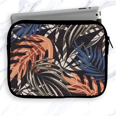 Trend Seamless Pattern With Colorful Tropical Leaves Plants Brown Background Apple Ipad 2/3/4 Zipper Cases by Vaneshart