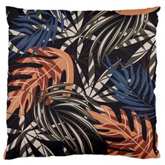 Trend Seamless Pattern With Colorful Tropical Leaves Plants Brown Background Standard Flano Cushion Case (one Side) by Vaneshart