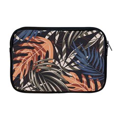 Trend Seamless Pattern With Colorful Tropical Leaves Plants Brown Background Apple Macbook Pro 17  Zipper Case by Vaneshart