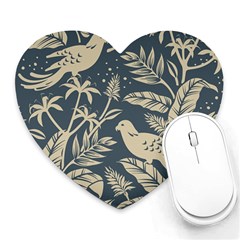 Birds Nature Design Heart Mousepads by Vaneshart