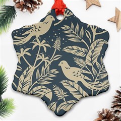 Birds Nature Design Snowflake Ornament (two Sides) by Vaneshart