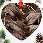 Foliage Circle Card Heart Ornament (Two Sides) Back