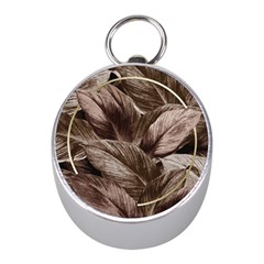 Foliage Circle Card Mini Silver Compasses by Vaneshart