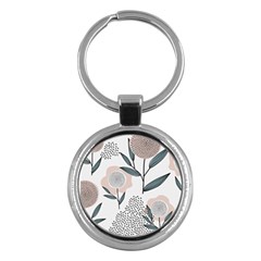 Retro Floral Pattern Key Chain (round) by Vaneshart