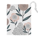 Retro Floral Pattern Drawstring Pouch (5XL) Front