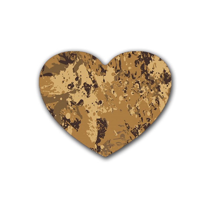 Abstract Grunge Camouflage Background Heart Coaster (4 pack) 