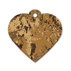 Abstract Grunge Camouflage Background Dog Tag Heart (two Sides) by Vaneshart