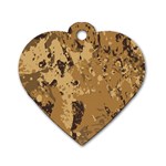 Abstract Grunge Camouflage Background Dog Tag Heart (Two Sides) Front