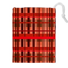 Fall Plaid Drawstring Pouch (5xl) by bloomingvinedesign