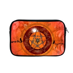 Awesome Skull On A Pentagram With Crows Apple Macbook Pro 13  Zipper Case by FantasyWorld7