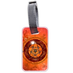 Awesome Skull On A Pentagram With Crows Luggage Tag (two Sides) by FantasyWorld7