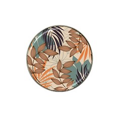 Trend Abstract Seamless Pattern With Colorful Tropical Leaves Plants Beige Hat Clip Ball Marker (4 Pack) by Vaneshart