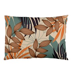 Trend Abstract Seamless Pattern With Colorful Tropical Leaves Plants Beige Pillow Case by Vaneshart