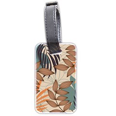 Trend Abstract Seamless Pattern With Colorful Tropical Leaves Plants Beige Luggage Tag (two Sides) by Vaneshart