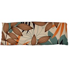 Trend Abstract Seamless Pattern With Colorful Tropical Leaves Plants Beige Body Pillow Case (dakimakura) by Vaneshart