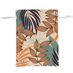 Trend Abstract Seamless Pattern With Colorful Tropical Leaves Plants Beige  Lightweight Drawstring Pouch (xl) by Vaneshart