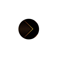 Black Arrow Gold Line Hexagon Mesh Pattern 1  Mini Magnets by Vaneshart