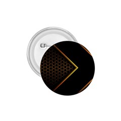 Black Arrow Gold Line Hexagon Mesh Pattern 1 75  Buttons by Vaneshart