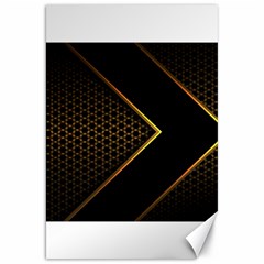 Black Arrow Gold Line Hexagon Mesh Pattern Canvas 20  X 30  by Vaneshart