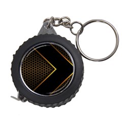 Black Arrow Gold Line Hexagon Mesh Pattern Measuring Tape by Vaneshart