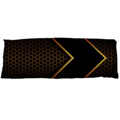 Black Arrow Gold Line Hexagon Mesh Pattern Body Pillow Case (dakimakura) by Vaneshart