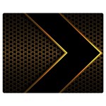 Black Arrow Gold Line Hexagon Mesh Pattern Double Sided Flano Blanket (Medium)  60 x50  Blanket Back