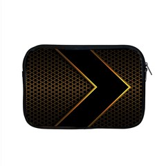 Black Arrow Gold Line Hexagon Mesh Pattern Apple Macbook Pro 15  Zipper Case by Vaneshart