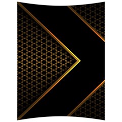 Black Arrow Gold Line Hexagon Mesh Pattern Back Support Cushion by Vaneshart