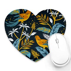 Birds Nature Design Heart Mousepads by Vaneshart