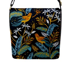 Birds Nature Design Flap Closure Messenger Bag (l) by Vaneshart