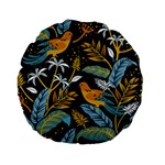 Birds Nature Design Standard 15  Premium Flano Round Cushions Back